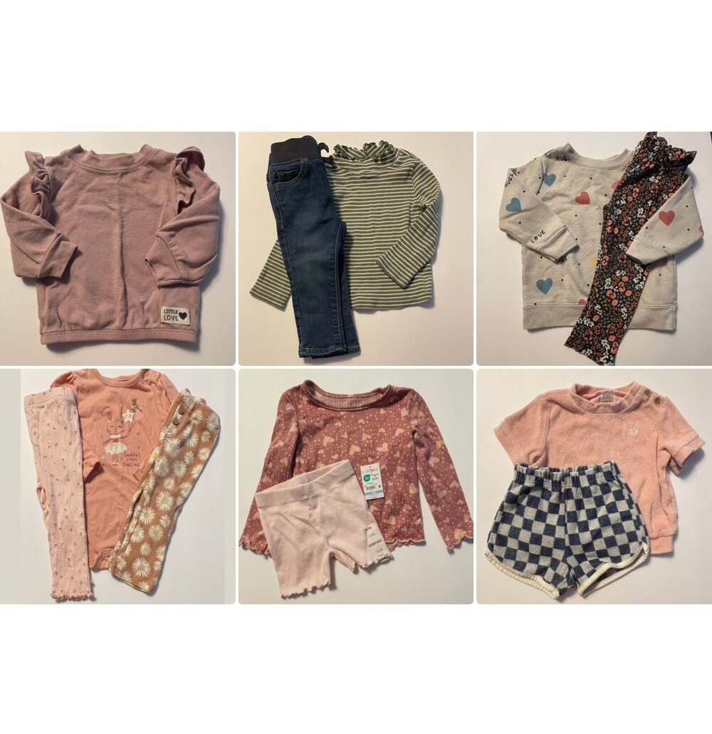 12M Girl Bundle Trendy Sweatshirt Jeans Laughing Llama Flare Y2K Wardrobe Lot